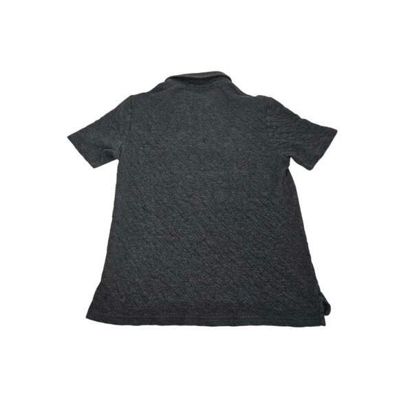 Faherty Cloud Cotton Polo Shirt Textured Men's Medium Charcoal Pima Cotton Modal - Picture 7 of 9